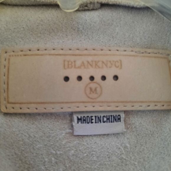 Blank NYC | Faux Suede Jacket Size Medium Light Gray - Picture 4 of 12